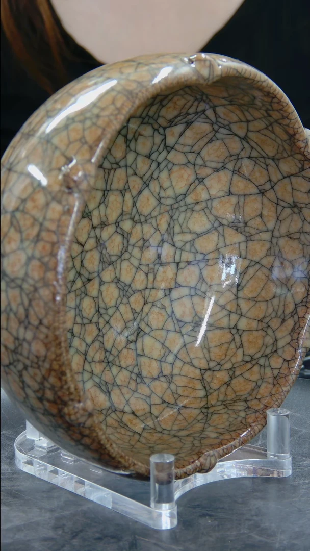 碗哥窑鼓钉洗#B008#