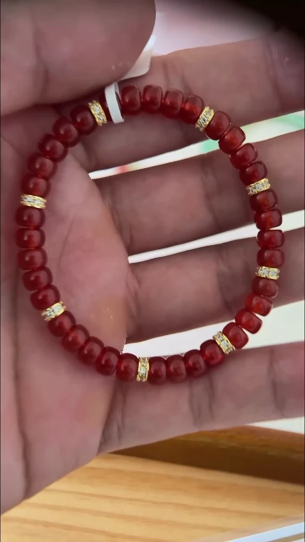 合金手串玛瑙/玉髓红玉髓手串