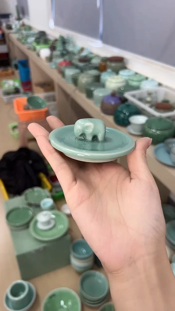 龙泉云间青瓷小米茶器