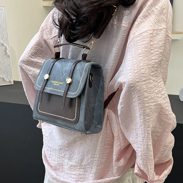 复古学院风百搭包包手提双肩女包高级质感韩版休闲小众学生包好看