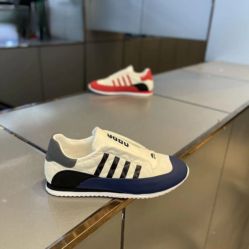 淳启男鞋2025年秋季新款透气布鞋低帮一脚蹬休闲鞋网红软底小白鞋