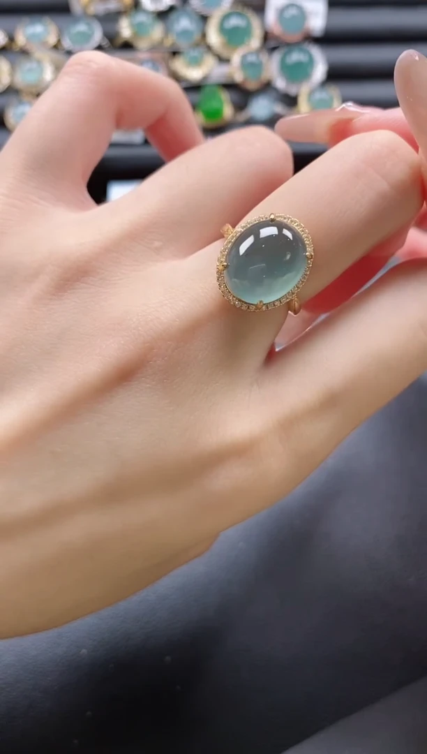 【闪购商品】翡翠戒指银S925镶嵌51151