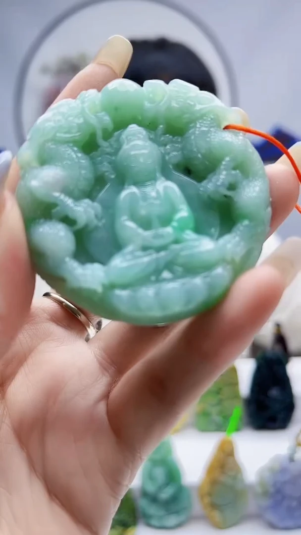 未镶嵌定制翡翠毛货挂件12