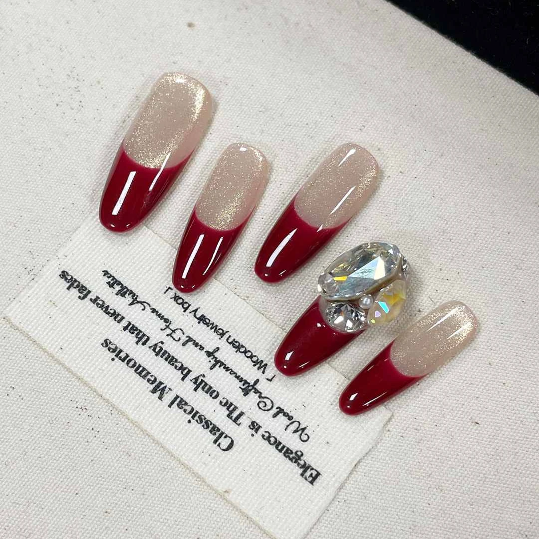 华子高奢系列【法式鎏金】 纯手工手工穿戴甲（送高级工具包）