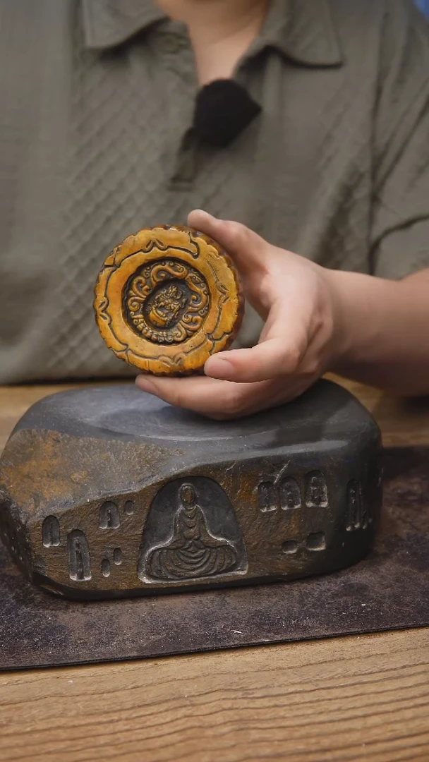 甘石陶艺麻线鼓款096