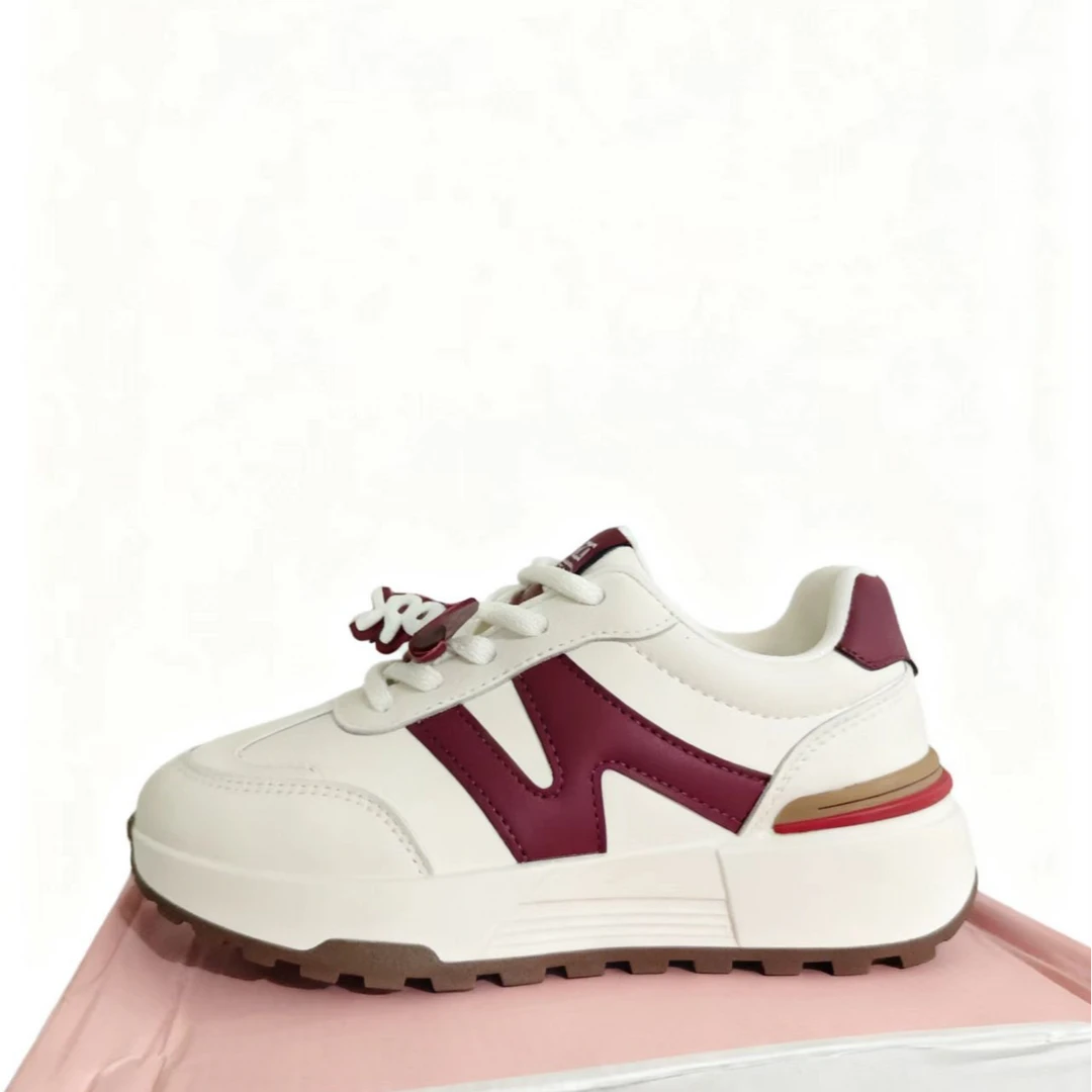 Z505-1-女2024新款冬季轻便保鞋百搭软底防滑潮流厚底拼色