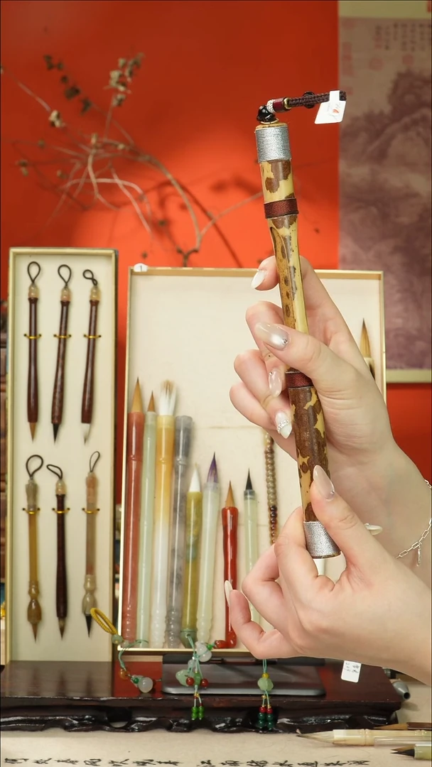 28号闪孤品高货毛笔链接 清水试笔 蘸墨不退