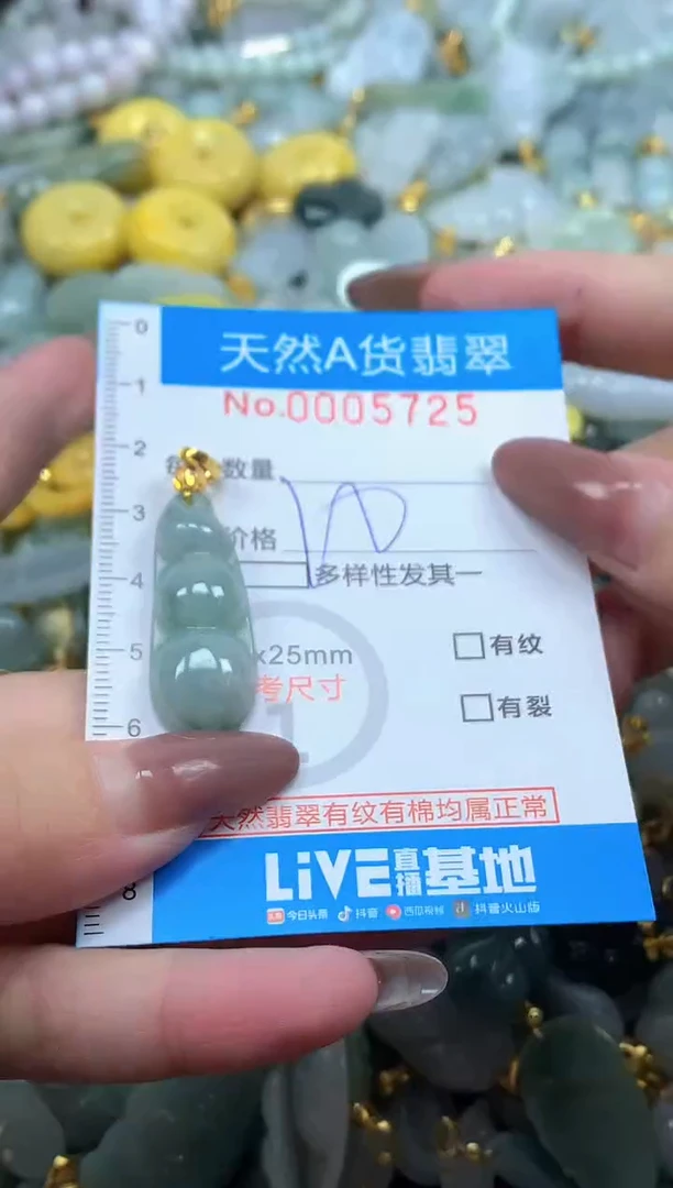 颈饰未镶嵌翡翠净货挂件-5725