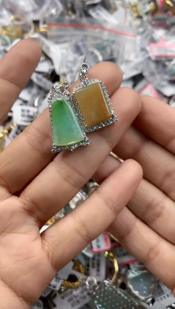 银S925镶嵌戒指翡翠999-----6