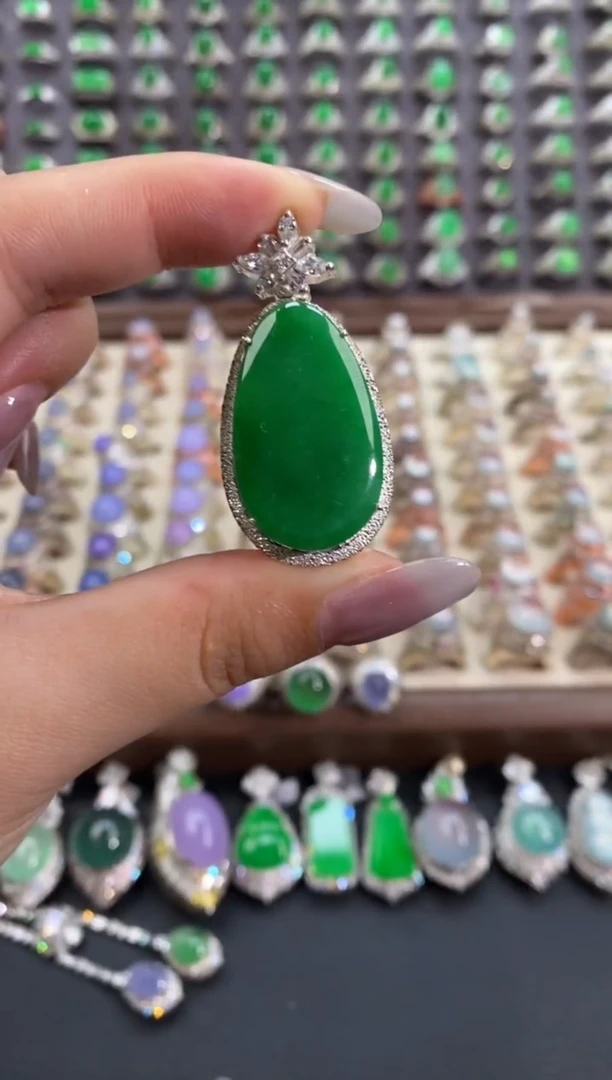 翡翠戒指未镶嵌天然缅甸A货翡翠未镶嵌 粉丝福利