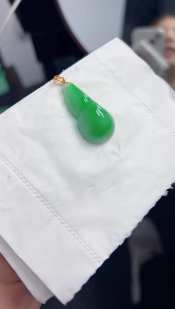 【闪购商品】翡翠颈饰18K金镶嵌Y缅料A货/支持复检/一件