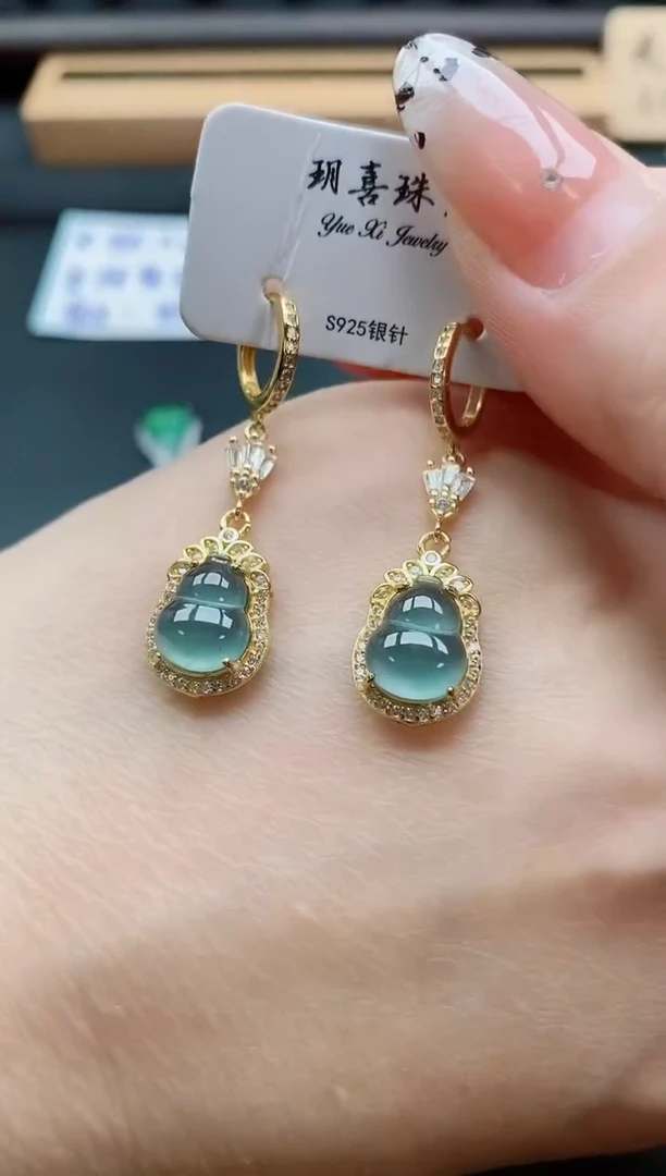 银S925镶嵌戒指翡翠1