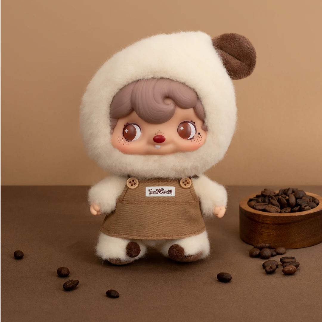 52TOYS波卡波卡POUKAPOUKA喝杯咖啡吧搪胶脸毛绒手办大体潮玩礼物