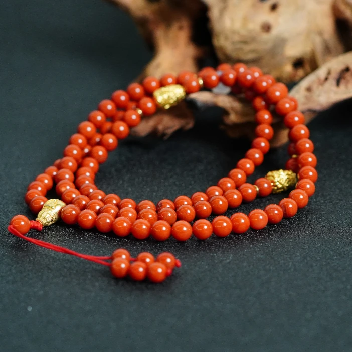 银S925南红佛珠6+ AJ111823