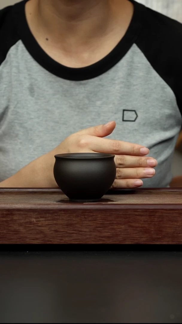 紫砂茶壶黑料 圆融杯