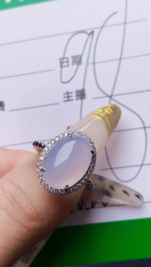 银S925镶嵌戒指翡翠5626