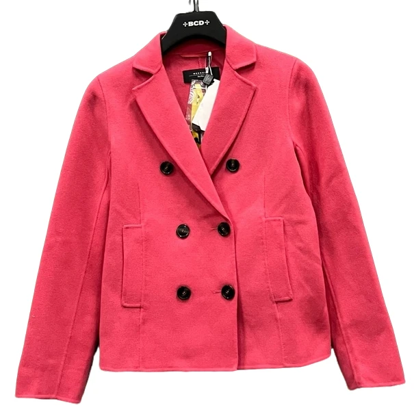 未使用 MaxMara 双排扣短款大衣 粉色/IT40