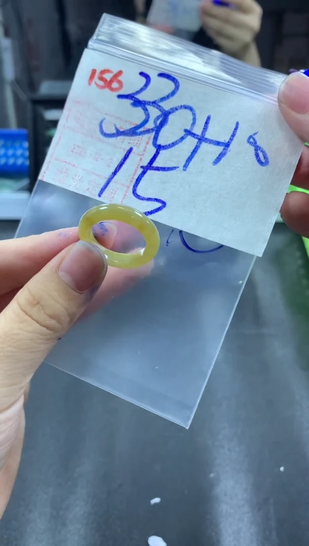 未镶嵌定制翡翠戒圈15#340毛货需精细抛光