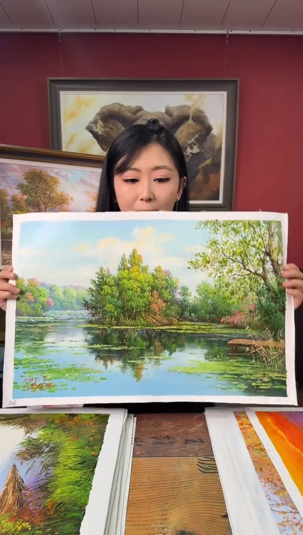 油画【126号】约53*35cm丨朝鲜原创纯手绘孤品油画丨顺丰包邮