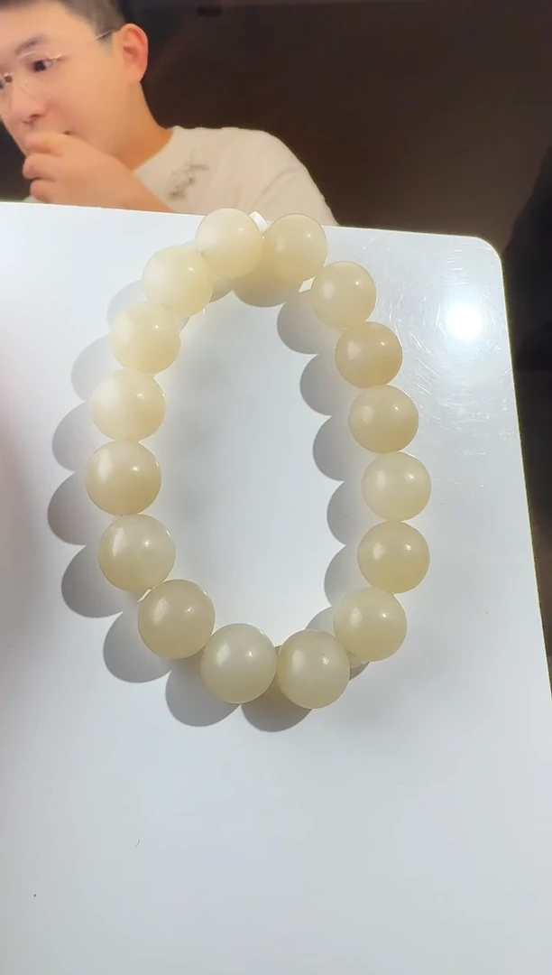 未镶嵌手串和田玉藕粉手串手串