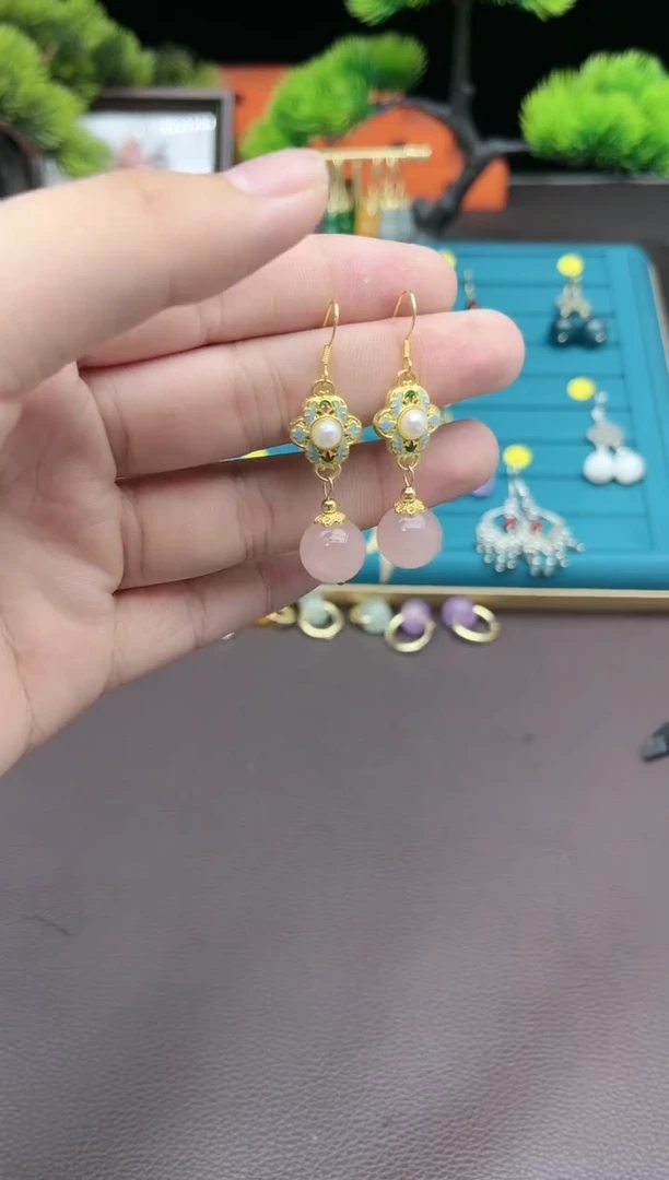 【闪购商品】水晶耳饰银S925镶嵌214000