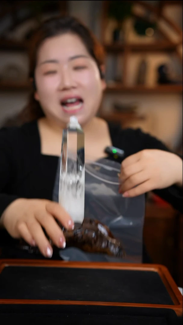 未镶嵌珠宝半成品水晶白水晶柱子D704