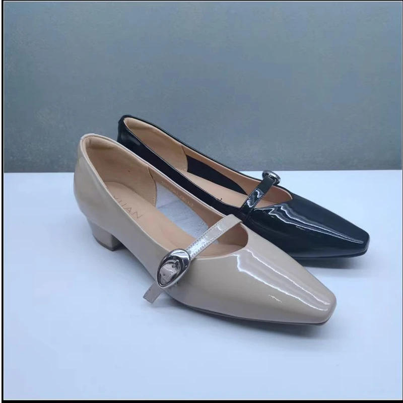 轩美诗2025春季新款【年中大促】牛漆皮时尚舒适百搭女单鞋2041