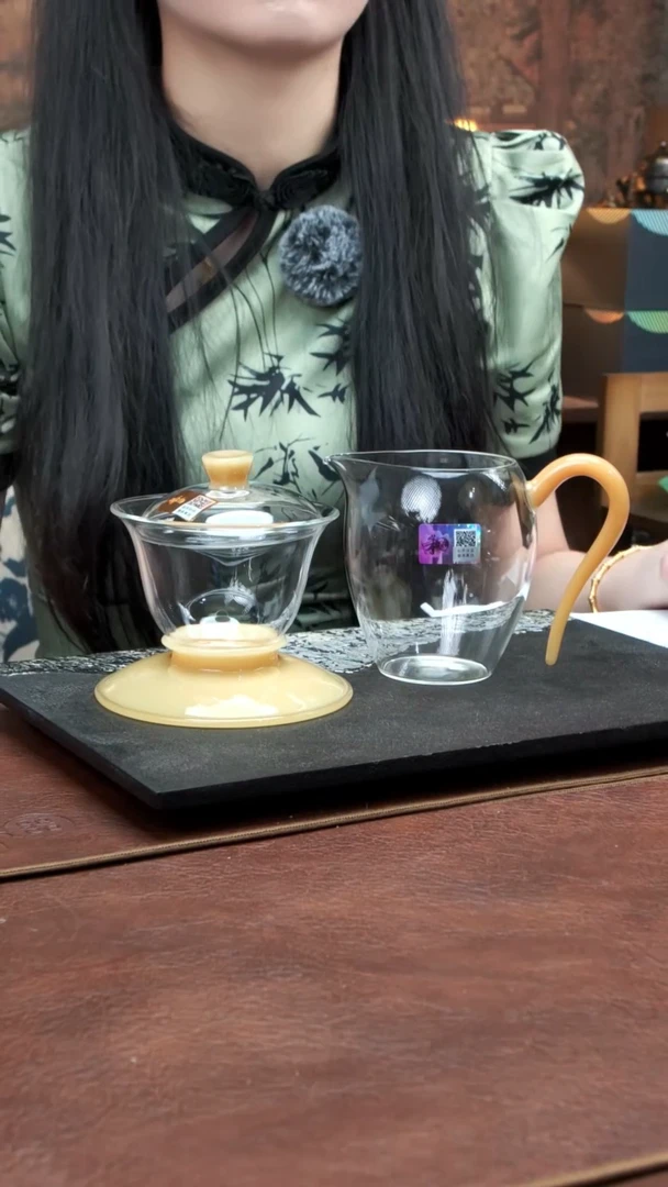 源荷盖碗+怡然茶海 金玉色