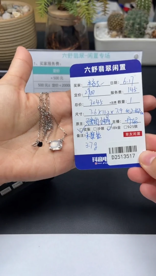 翡翠18K金镶嵌颈饰半***猪D2513517