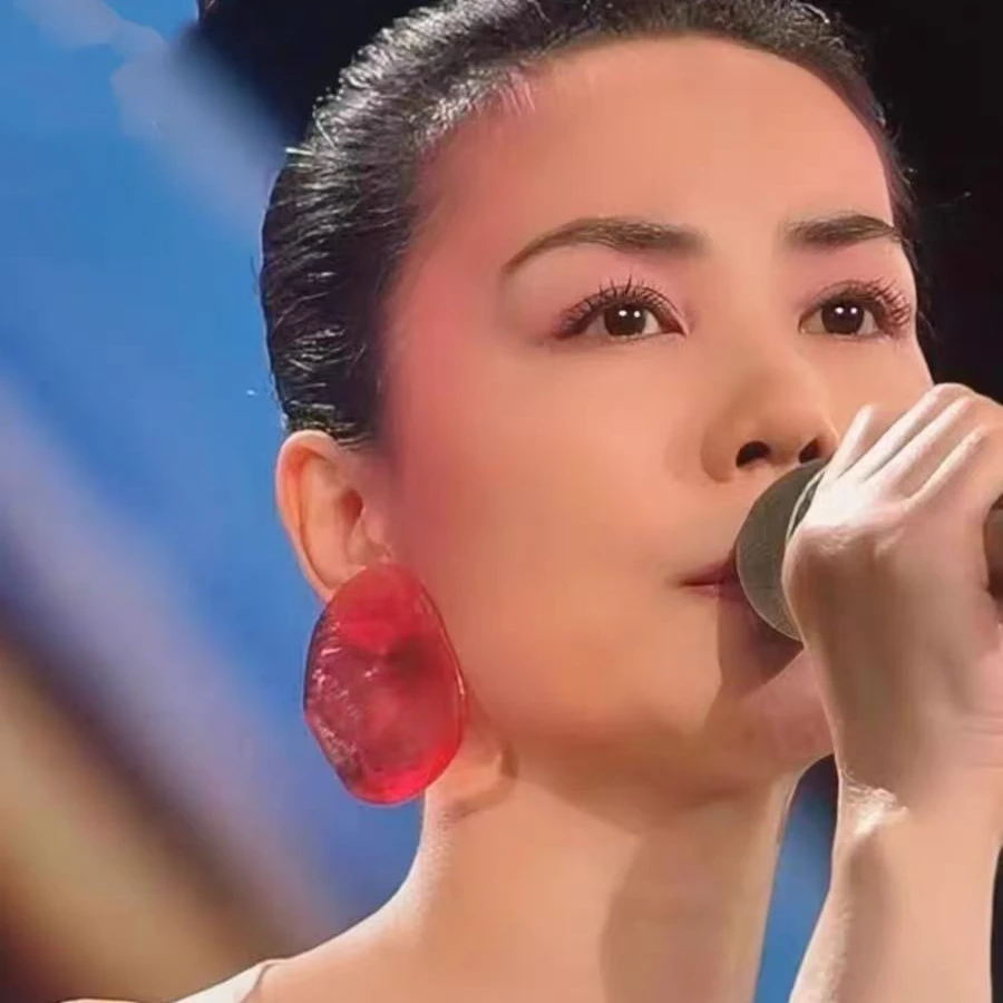 非金属树脂耳饰 王菲春晚同款虾片耳环2025年春晚耳饰大虾片耳饰