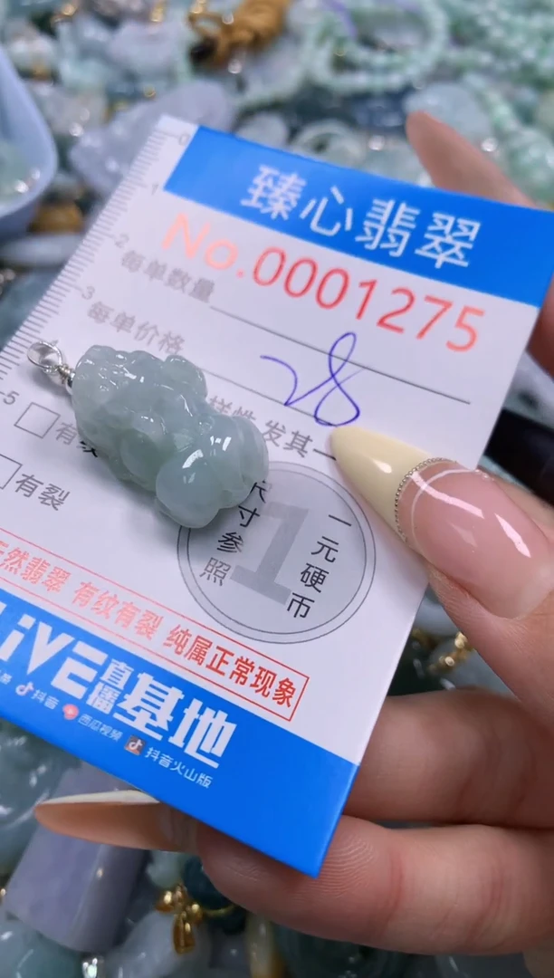 翡翠未镶嵌颈饰含绳0001275