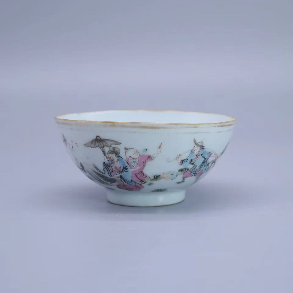 1: 清晚期粉彩人物故事茶园