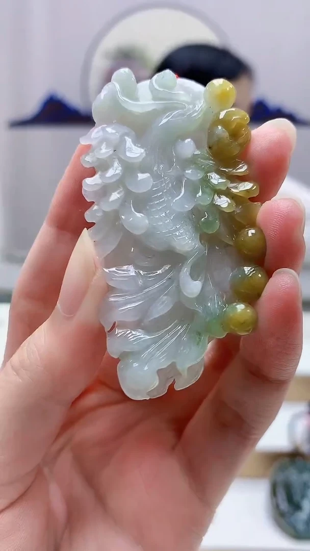 未镶嵌定制翡翠4852zm-毛货挂件凤凰35
