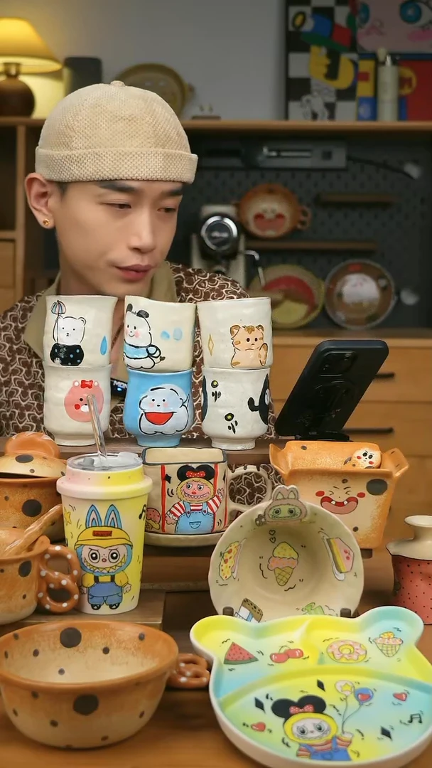 摆件6款不定向发货1只！景德镇设计师款陶瓷