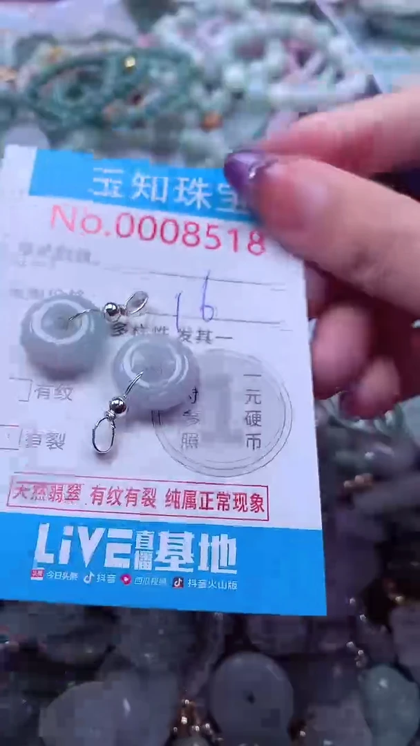 翡翠未镶嵌吊坠(不含链)8518