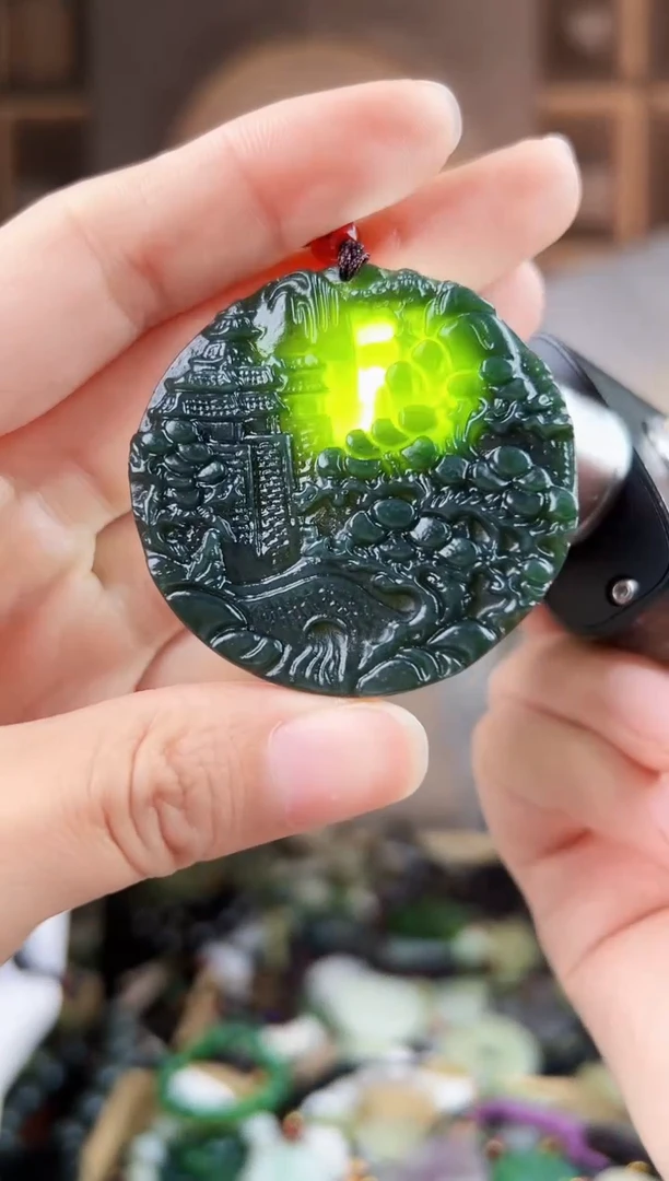 颈饰未镶嵌和田玉拍一发一，多样性发货