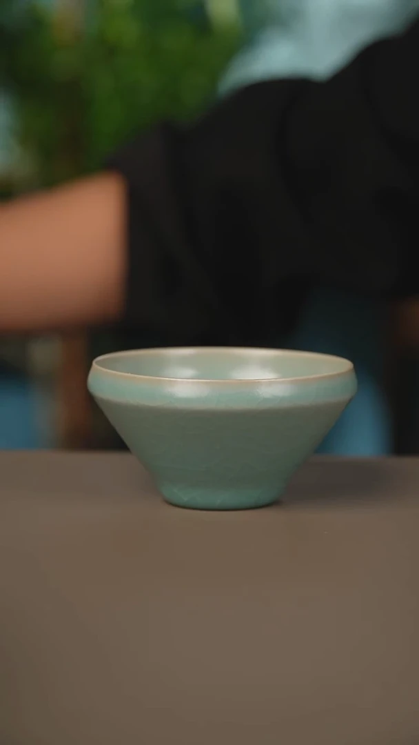 仿古折肩斗笠   杯