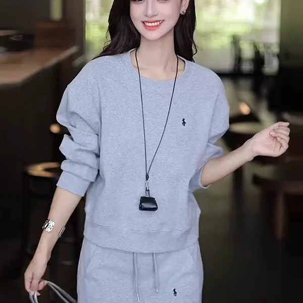 时尚套装女2025秋季新款休闲韩版小众刺绣卫衣板半身短裙两件套潮
