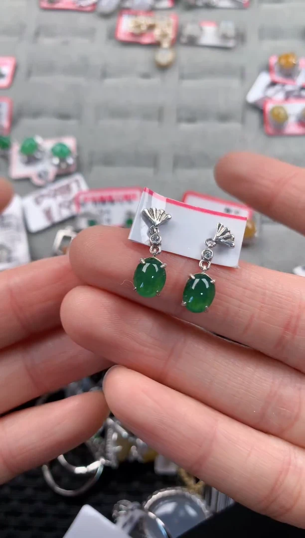 银S925镶嵌戒指翡翠555----4