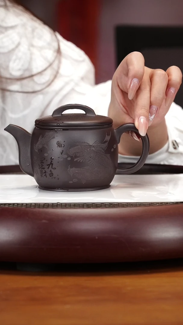 茶壶紫砂56ZCP汉瓦 黑墩头