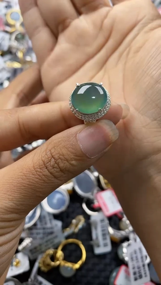 未镶嵌戒指翡翠141414----4