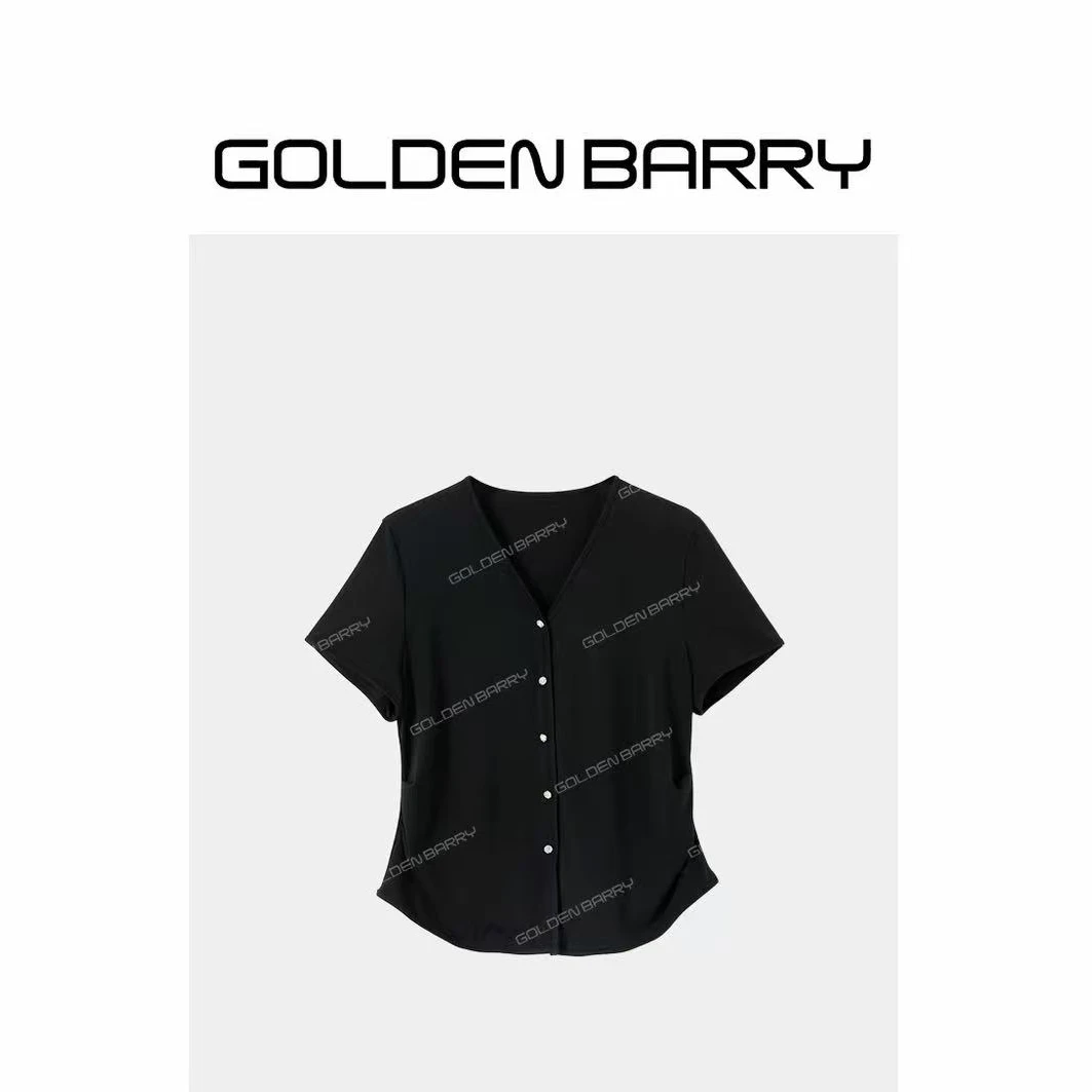 GOLDENBARRY|206431「玄色柔腰」收腰针织小衫[穿搭]