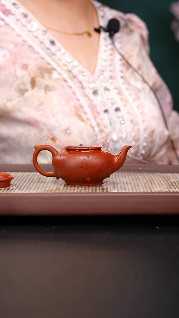 茶壶紫砂小煤窑朱泥笑樱120cc陈佳欢