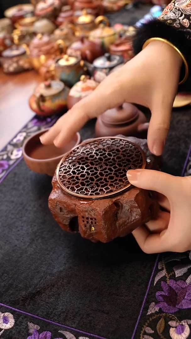 茶壶紫砂佛窟温茶炉