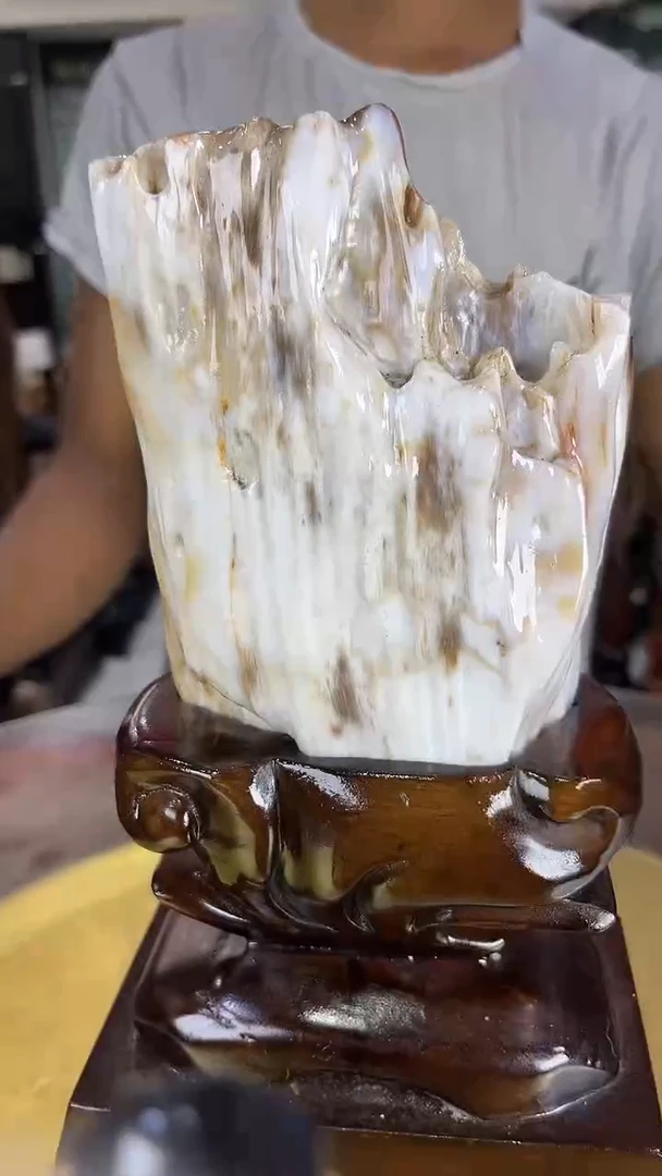 未镶嵌珠宝奇石硅化玉缅甸天然树化玉摆件