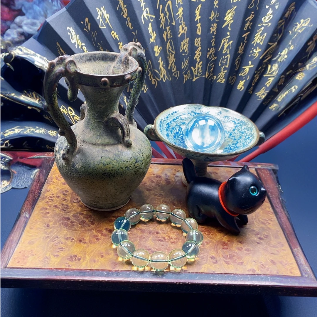 非金属珐琅手链 J009多米尼加蓝魄手串18mm+（多样性发其一）