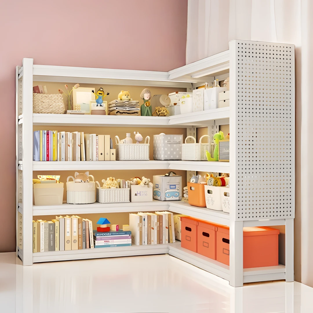 货架转角L型置物架拐角多层阳台杂物架直角钢制收纳架仓库展示架