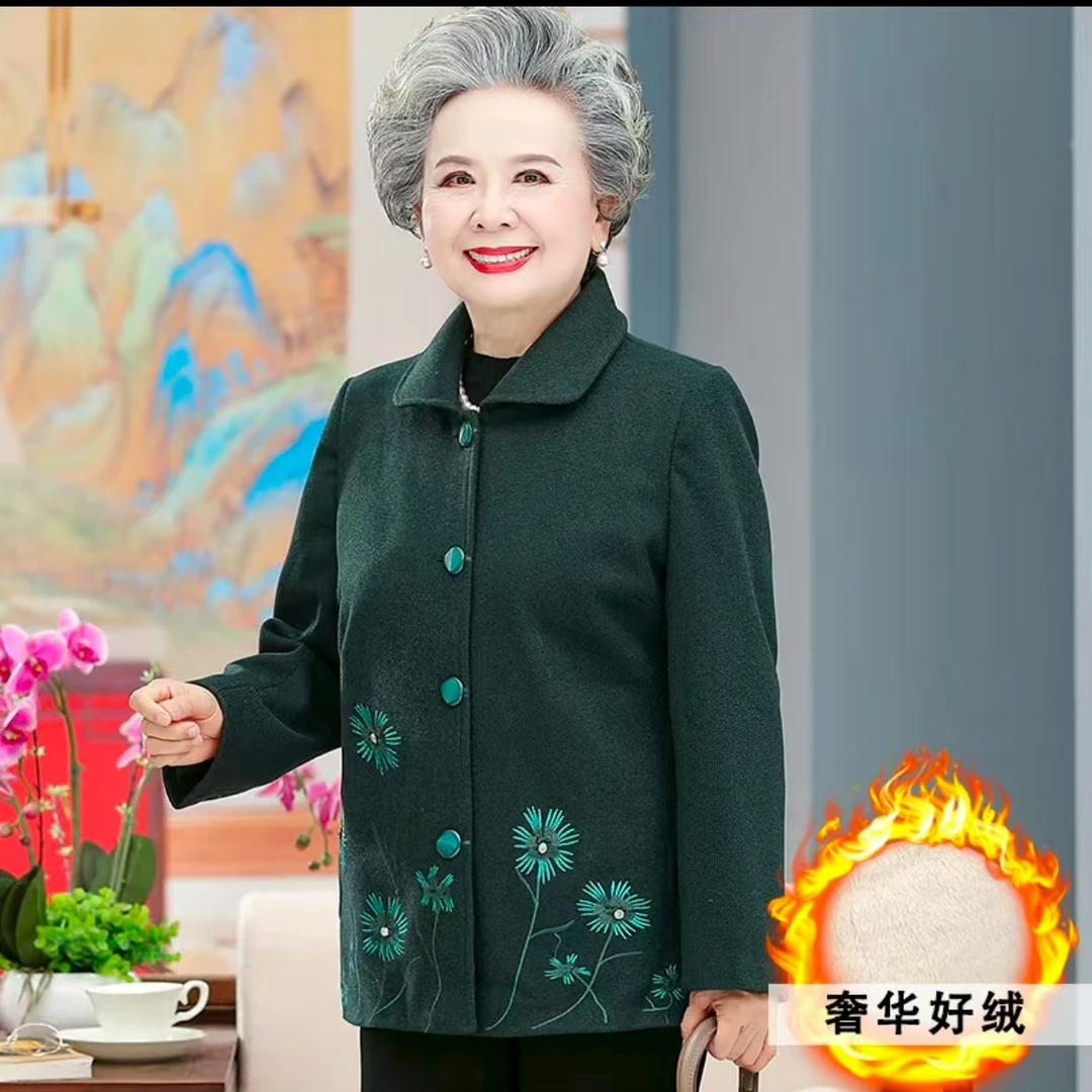 老年人春装女奶奶外套春秋长袖老太太老人衣服