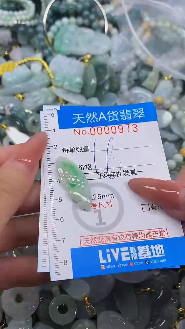 颈饰未镶嵌翡翠净货挂件-0973