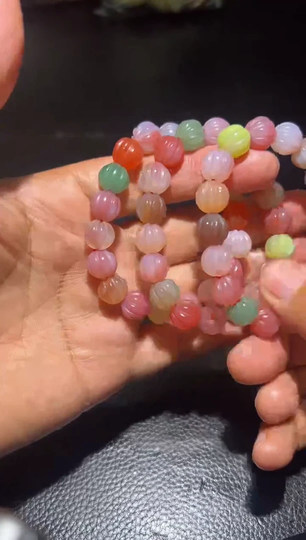 未镶嵌手串玛瑙/玉髓彩色玛瑙多样性发一